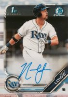 2019 Bowman Prospect Autographs Chrome #NL Nate Lowe Baseball Card