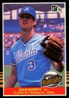 1985 Donruss Highlights #5 Dale Murphy Baseball Card