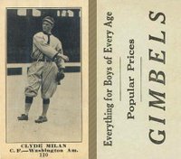 1916 Gimbels #120 Clyde Milan Baseball Card