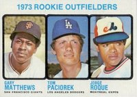 1973 Topps #606 Rookie Outfielders Baseball Card