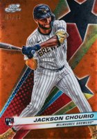 2024 Topps Chrome Cosmic Starfractor #96 Jackson Chourio Orange Galactic Baseball Card