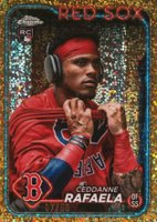 2024 Topps Chrome #118 Ceddanne Rafaela Variation-Gold Speckle Refractor Baseball Card