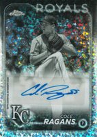 2024 Topps Chrome Update Chrome Baseball Update Series Autographs #ACCRA Cole Ragans Black & White Mini Diamond Refractor Baseball Card
