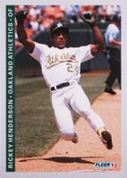 1993 Fleer #294 Rickey Henderson Baseball Card