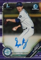 2019 Bowman Draft Chrome Draft Picks Autograph #CDAGK George Kirby Purple Refractor Baseball Card