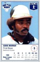1987 Kraft Home Plate Heroes-Hand Cut #1 Eddie Murray Baseball Card