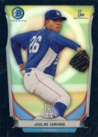 2014 Bowman Prospects  #BCP6 Julio Urias Chrome-Black Refractor Baseball Card