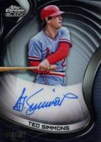 2022 Topps Chrome Black Autographs #TS Ted Simmons Refractor Baseball Card