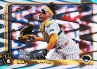 2025 Topps Chrome #25 William Contreras Raywave Baseball Card