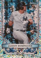 2024 Bowman Sterling Rookies #BSR8 Jasson Dominguez Speckle Refractor Baseball Card