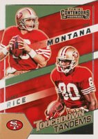 2022 Panini Contenders Touchdown Tandems #TDTSF9 Jerry Rice/Joe Montana Football Card