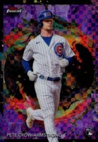 2024 Topps Finest #249 Pete Crow-Armstrong Purple Checkerboard Refractor Baseball Card