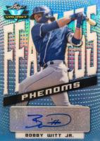 2021 Leaf Valiant Fearless Phenoms Autographs #FPBWJ Bobby Witt Jr. Platinum Blue Baseball Card