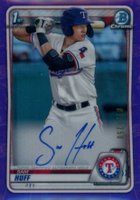 2020 Bowman Chrome Prospect Autographs #CPASH Sam Huff Purple Refractor Baseball Card