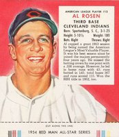 1954 Red Man Tobacco #12 Al Rosen Baseball Card