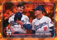 2024 Topps Chrome Sapphire Update Series #13 Shohei Ohtani/Yoshinobu Yamamoto Orange Baseball Card