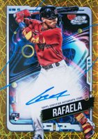 2024 Topps Chrome Cosmic Cosmic Chrome Autographs #CR Ceddanne Rafaela Gold Interstellar Refractor Baseball Card