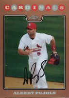2008 Topps Chrome #131 Albert Pujols Copper Refractor Baseball Card