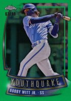 2023 Topps Chrome Youthquake #YQ3 Bobby Witt Jr. Green Baseball Card