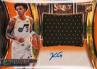 2023 Panini Select Jumbo Rookie Signature Swatches #JSKEY Keyonte George Orange Pulsar Fotl Basketball Card