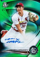 2022 Bowman Platinum Top Prospects #TOP33 Michael Mcgreevy Autograph-Green Baseball Card