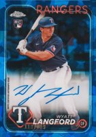 2024 Topps Chrome Sapphire Chrome Sapphire Autographs #CSAWL Wyatt Langford Baseball Card