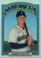 2021 Topps Heritage #584 Jarred Kelenic Chrome-Refractor Baseball Card