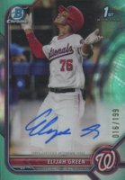 2022 Bowman Draft Chrome Draft Pick Autographs #CDAEG Elijah Green Aqua Lava Refractor Baseball Card