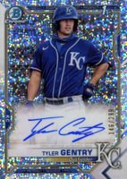 2021 Bowman Chrome Prospect Autographs #CPATG Tyler Gentry Speckle Refractor Baseball Card