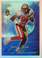 1996 Topps Chrome Tide Turners  #TT10 Jerry Rice Refractor Football Card