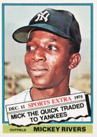 1976 Topps Traded #85T Mickey Rivers Baseball Card
