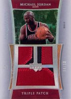 2004 UD Exquisite Collection Triple Patch #E3PMJ2 Michael Jordan Basketball Card