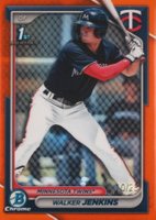 2024 Bowman Chrome Prospects #BCP43 Walker Jenkins Orange Refractor Baseball Card