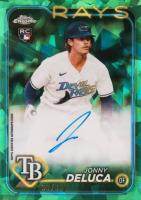 2024 Topps Chrome Sapphire Chrome Sapphire Autographs #CSAJD Jonny Deluca Green Baseball Card