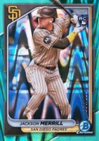2024 Bowman Chrome #27 Jackson Merrill Aqua Raywave Baseball Card