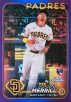 2024 Topps Chrome Update #USC57 Jackson Merrill Purple Refractor Baseball Card