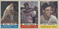 1962 Bazooka Panel # Pappas/Aaron/Aparicio Baseball Card