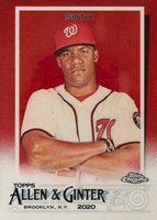 2020 Topps Allen & Ginter Chrome #28 Juan Soto Red Refractor Baseball Card