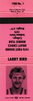 1980 Liberty Superstar Matchbook #1 Larry Bird Hot Pink Basketball Card