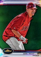 2012 Finest #78 Mike Trout Green Refractor Baseball Card