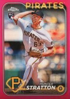 2024 Topps Chrome Update #USC137 Hunter Stratton Magenta Refractor Baseball Card