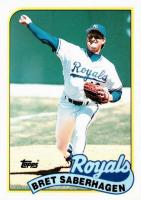 1989 Topps Tiffany #750 Bret Saberhagen Baseball Card