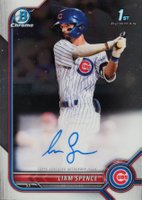 2022 Bowman Chrome Prospect Autographs #CPALS Liam Spence Baseball Card