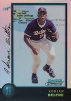 1998 Bowman Chrome International #123 Adrian Beltre Refractor Baseball Card