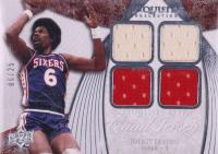 2007 Upper Deck Exquisite Collection Extra Quad Jersey #EQ-JE Julius Erving Basketball Card