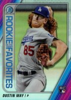 2020 Bowman Chrome Rookie of the Year Favorites #DM Dustin May Baseball Card
