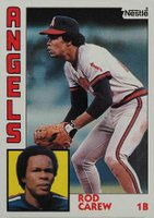 1984 Topps Nestle Hand Cut #600 Rod Carew Baseball Card