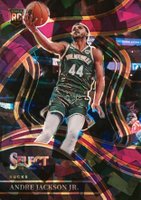 2023 Panini Select #291 Andre Jackson Jr. Purple Cracked Ice Basketball Card