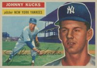 1956 Topps #88 Johnny Kucks White back Baseball Card