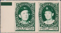 1961 Topps Stamp Panels # Runnels/Jackson Baseball Card